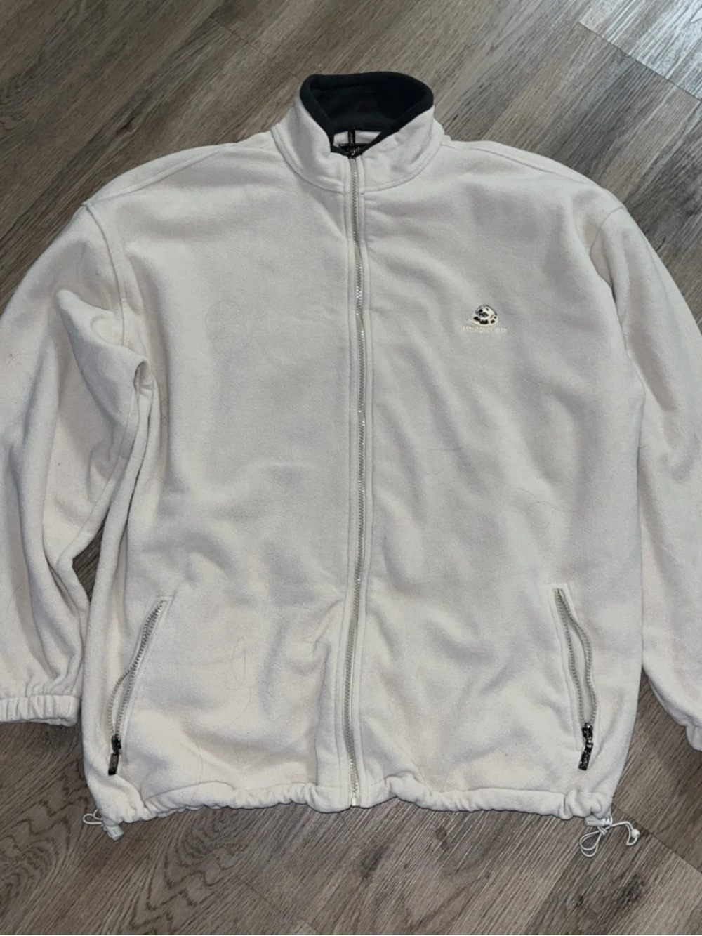 Men's Cream/beige monterey bay Full-Zip Fleece Jacket with Stand Collar